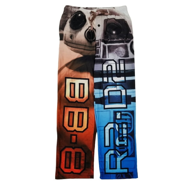 Star Wars Star Wars Mens BB8 R2D2 Flannel Sleep Pants Lounge Pants