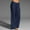 Dark Blue, variant on CFLVAEK Low Rise Lounge Pants for Plus Size Women with Pockets Casual Wide Leg Lightweight Pant Oversized Solid Drawstring Trousers Loose Fit Casual Bootcut Pants
