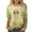 ZQR9-Yellow, variant on VKOYWKM Halloween Ghost Shirts for Women 3/4 Length Sleeve Women Tops Spooky Graphic T Shirts Funny Crew Neck Party Tunic Top Blouses