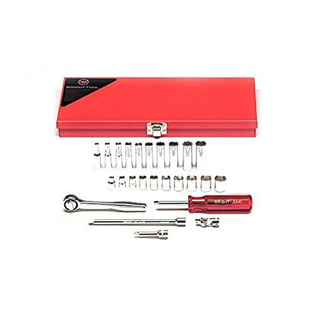 WRIGHT TOOL 224 23PC 1/4DR 6PT METRIC SOCKET SET STANDARD &