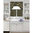 thumbnail image 3 of Lemons Swag Kitchen Curtains Sets for Windows 24 Inch Length, Summer Botanical Watercolor Elegant Pastoral Short Window Curtain Panels Swags Valances and Tiers 3 Piece Set for Cafe/Dining Room, 3 of 5