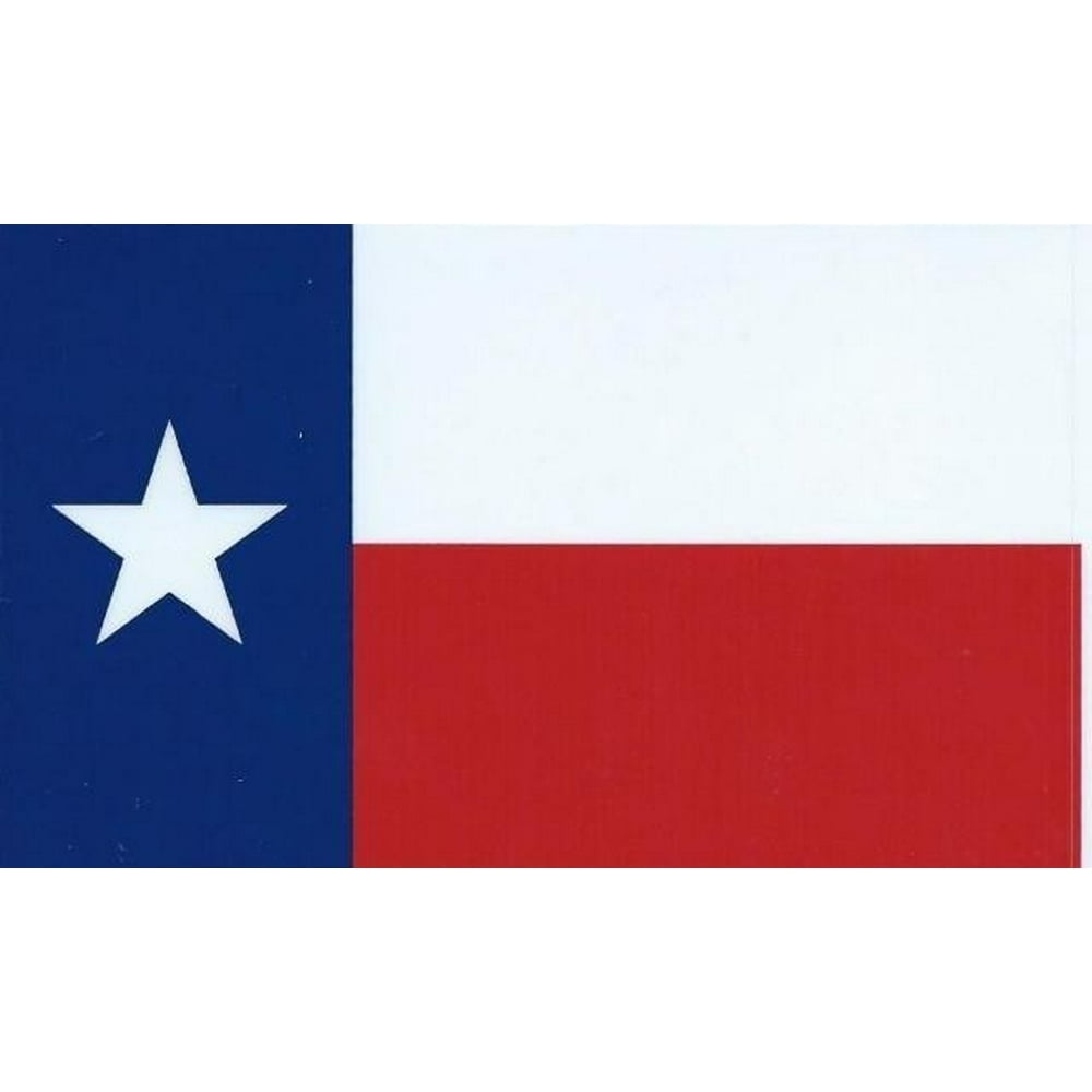 6in x 4in Texas State Flag Bumper Sticker Decal Vinyl Car Window