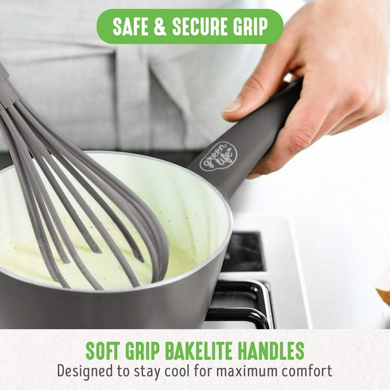 GreenLife 18-Piece Soft Grip Toxin-Free Healthy Ceramic Non-Stick