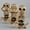 Ivory Yellow, variant on Skeletons Statue Hear See Speak No Evil Baby Halloween Figurines Home Decorative, Set of Three, 4.8 in, Oyster White Polyresin