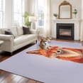 thumbnail image 2 of 8x10 Area Rugs for Living Room, Purple Fox Non Slip Area Rugs for Kitchen Bedroom Entryway, Funny Animals Modern Art Washable Carpet Runner Rug Floor Mats for Bedroom Home Decor, 2 of 8