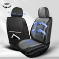 thumbnail image 3 of LAONNVIR Seat Covers for Cars Leather Waterproof Universal Fit for Ford Escape 2001-2024 (5 Seats,Black+Grey), 3 of 5