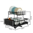 thumbnail image 6 of axGear Dish Rack Sink Rack Drain Strainer Basket 2-Tier Drying Kitchen Over the Sink, 6 of 7