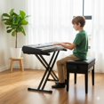 thumbnail image 2 of Kunova Robuste, Double X, Préassemblé, Prêt à l'Emploi, Support de Clavier de Piano à Hauteur Réglable avec Sangles Verrouillables, Noir Sans Assemblage NEE, 2 of 5
