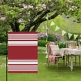 thumbnail image 6 of Red Striped Garden Flag 12 x 18 Inches, Modern Farmhouse Stripe Minimalist Abstract Weather Proof Outdoor Patio Flags Double Sided Small Garden Decoration for Yard Outside Home, 6 of 9