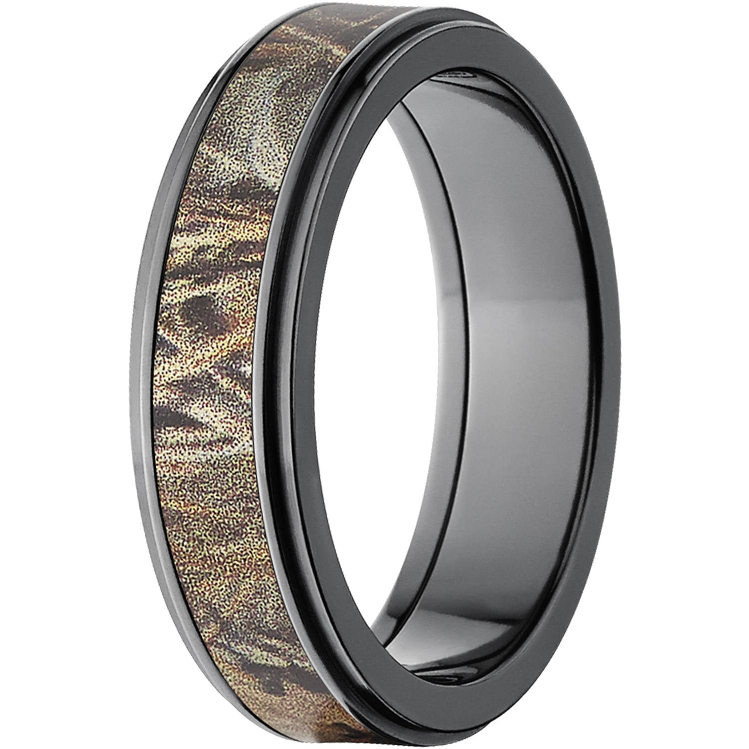 realtree max 4 mens camo 6mm black zirconium wedding band with polished edges and deluxe comfort fit walmartcom - Realtree Wedding Rings realtree max 4 mens camo 6mm black zirconium wedding band with polished edges and deluxe comfort fit walmartcom - Realtree Wedding Rings