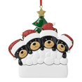 thumbnail image 5 of Forma de oso negro Diy nombre escritura colgante colgante adorno para árbol de Navidad Decoración, 5 of 5