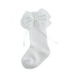 thumbnail image 4 of xiaxaixu Infant Baby Girls Long Stockings Princess Solid Color Tassel Big Bowknot Socks Spring Cute Over-The-Knee Socks, 4 of 8