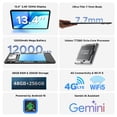 thumbnail image 2 of POCKAM P13 Pro Tablet, 13.4 inch Tablet, 48GB RAM 256GB ROM, Android 16 Tablet with Gemini AI, 120Hz, 12000mAh, 16MP+8MP, 7.7mm Body, 5G WiFi, 4G LTE, Tablet with Keyboard, Pen, Headphone - Gray, 2 of 9
