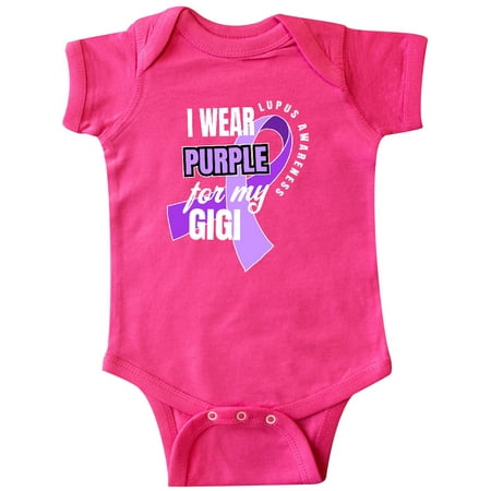 

Inktastic I Wear Purple For My Gigi Lupus Awareness Gift Baby Boy or Baby Girl Bodysuit
