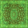 thumbnail image 1 of Ahgly Company Indoor Square Medallion Green Traditional Area Rugs, 5' Square, 1 of 1