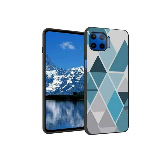 Compatible with Moto One 5G UW Phone Case, Geometry-Marble-2 Case Men Women, Flexible Silicone Shockproof Case for Moto One 5G UW