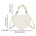 thumbnail image 2 of Yucurem Women Heart Shape Clutch Purse Underarm Bag Stylish Pu Tote Purse (White) Fashion shoulder bag (White), 2 of 10