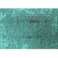 thumbnail image 1 of Ahgly Company Indoor Rectangle Oriental Turquoise Blue Industrial Area Rugs, 6' x 9', 1 of 4