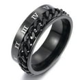 thumbnail image 1 of Spinner De Anillo De Cadena ANGGREK Anillo de Banda de cadena Relax Fidget Para cumpleaños, 1 of 8