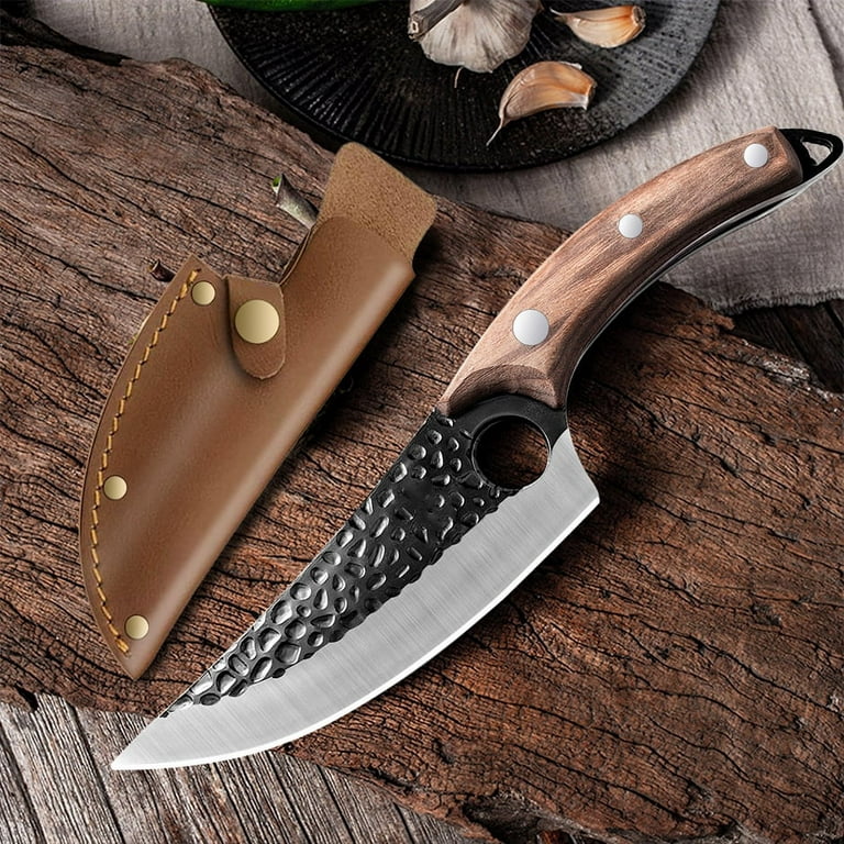 Huusk 10 Inch Butcher Knife, Premium Brisket Slicing Breaking Knife,  High-Carbon Steel Carving Knife Ultra Sharp Curved Knife Meat Trimming BBQ