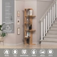 thumbnail image 4 of Modeazy 68.9" H x 18.4" W Wooden Corner Bookcase, 4 of 5