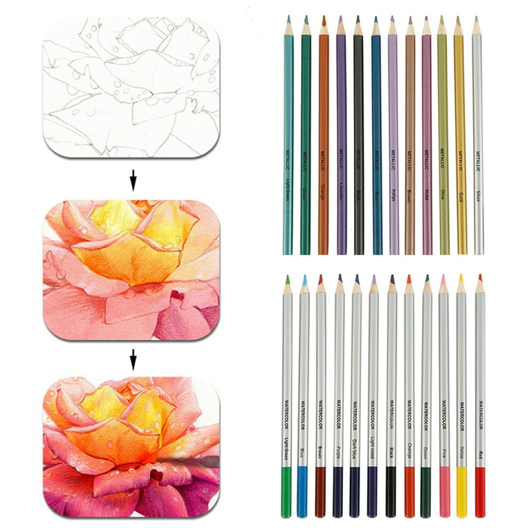 Exquisite 51pcs Sketch Pencils Set Pastel Charcoal Graphite Sticks Drawing  Pencil Kit