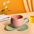 thumbnail image 5 of HongHeng Ceramic Tea Cup and Saucer Set, 3D Hand-Painted Flower Coffee Mug, Gift for Women - Tulip, 5 of 5