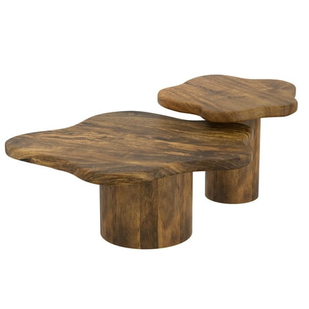 Inspire 2pc Coffee Table Set Walnut
