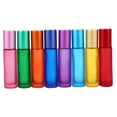 thumbnail image 1 of EeaseMX botellas vacías tipo roll-on de vidrio con cuentas de acero, para cosméticos, pequeñas botellas de almacenamiento para uso diario (10 ml), 1 of 7