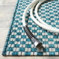 thumbnail image 4 of Safavieh Courtyard Blair Checkered Indoor/Outdoor Area Rug, Turquoise/Light Gray, 7'10" x 7'10" Square, 4 of 7