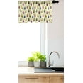 thumbnail image 2 of Ambesonne Floral Valance Pack of 2, Flower Buds and Thin Stems, 42"X12", Pale Yellow Multicolor, 2 of 3