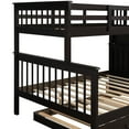 SESSLIFE Trundle Bed with Storage, Twin Over Full Bunk Bed with Safety