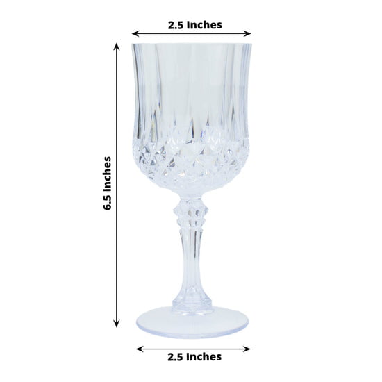 6 Pack Clear Sleek Reusable Plastic Champagne Flute Glasses, Cylindrical Wine  Mimosa Glass Goblet 6Oz