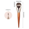 thumbnail image 2 of Dual Ended Makeup Brush, Flat Foundation Brush and Contour Brush 2 in 1, Soft Synthetic Bristles for Liquid Powder, Travel Friendly Beauty Tool, 2 of 9