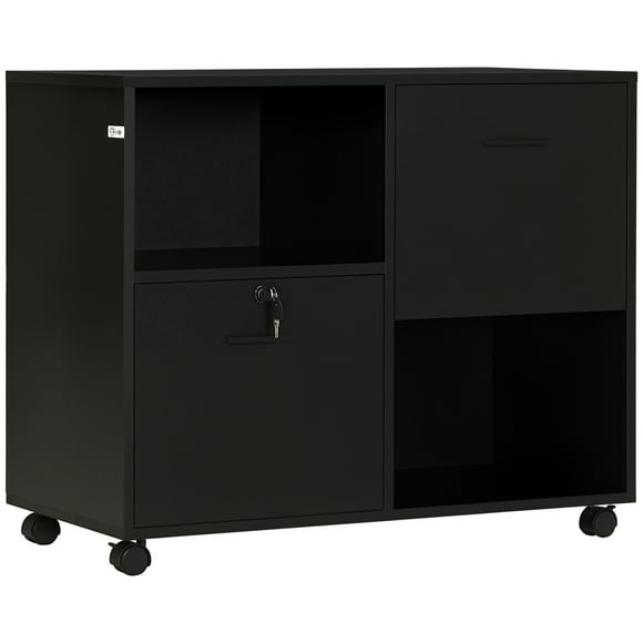 Vinsetto Lateral File Cabinet with Wheels Mobile Printer Stand