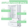 EUROCO Tall Bathroom Floor Storage Bathroom Storage Unit