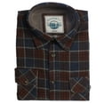 thumbnail image 3 of Gioberti Men's 100% Cotton Brushed Flannel Plaid Checkered Shirt with Corduroy Contrast, 3 of 4