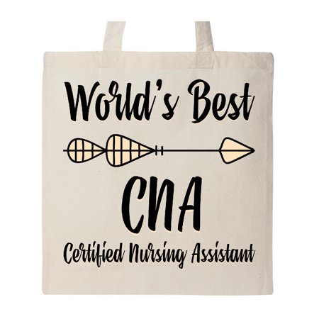 Gift for Certified Nursing Assistant Arrow World's Best Tote Bag Natural One (Best Home Health Nursing Bags)