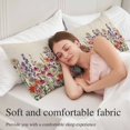 thumbnail image 5 of Watercolor Floral Body Pillow Covers 20"x54", Spring Daisy Lily Lavender Garden Beige Soft Brushed Microfiber Breathable Throw Pillow Covers, Pillowcase with Zipper for Couch Sofa Bedroom Living Room, 5 of 9