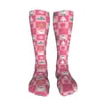 thumbnail image 5 of KLL Pink Christmas Cheer Print Cool Socks Men's Women's Crew Socks Funny Crazy Novelty Stockings, 5 of 8