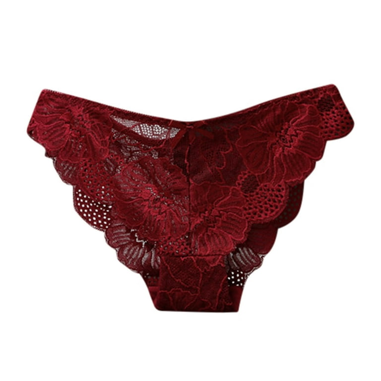 WNG New Hot Panties for Women Crochet Lace Lace Up Panty Hollow Out  Underwear