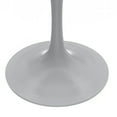 thumbnail image 2 of LeisureMod Verve 27" Round Dining Table, Mid-Century Modern MDF Top Dining Table with White Stainless Steel Pedestal Table Base for Kitchen and Dining Room, Cognac Brown, 2 of 7