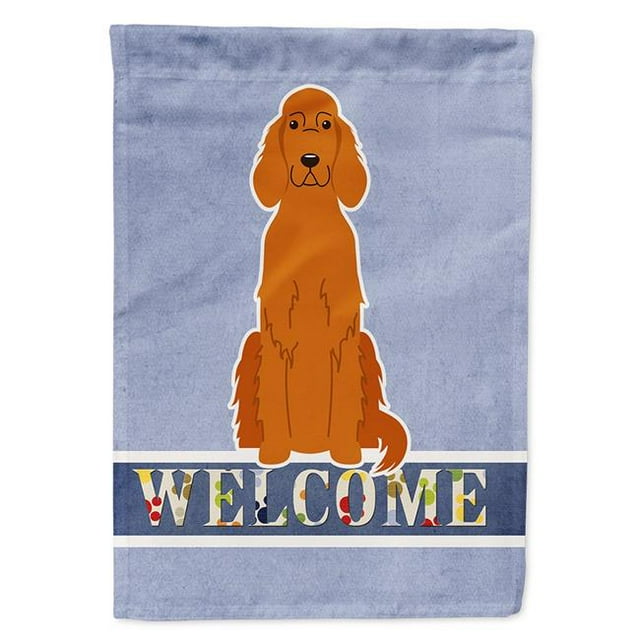 Carolines Treasures BB5645CHF Irish Setter Welcome Flag Canvas House Size