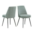 thumbnail image 2 of Weston Home Aurthur Upholstered Dining Chairs, Set of 2, Pale Blue Chenille, Black Legs, 2 of 9