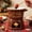 Coffee_Base#470, variant on Ceramic Christmas Chocolate Fondue Mug Set with Forks and Tea Light Warmer for Cheese and Caramel Dipping