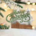 thumbnail image 5 of Merry Christmas Hanging Sign, Glitter Alphabet Decor for Xmas Tree Wreath Fireplace Mantle Decoration(Green), 5 of 6