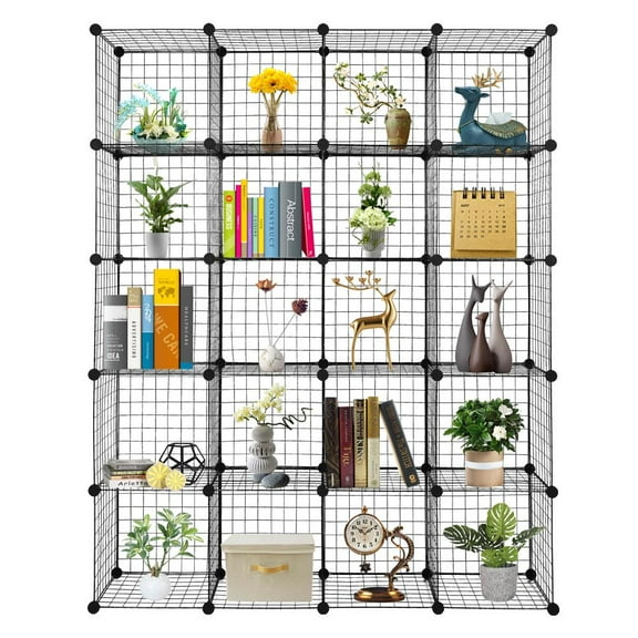 Winado 20-Cube Organizer Stackable Plastic Storage Shelves Design Multifunctional