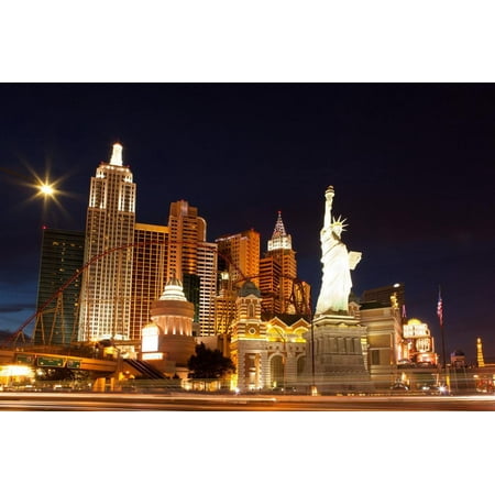 USA, Las Vegas, Hotel 'New York New York', Evening Light Print Wall Art By Catharina