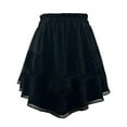 thumbnail image 3 of Ladies Pleated Layered High Waist Mini Skirt, 3 of 4
