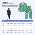 thumbnail image 4 of Lsque Bee Sunflower Pattern Long Sleeve Pajama Set for Men - Soft 2-Piece Sleepwear and Loungewear Set with Pockets, Comfy Nightwear-XX-Large, 4 of 7